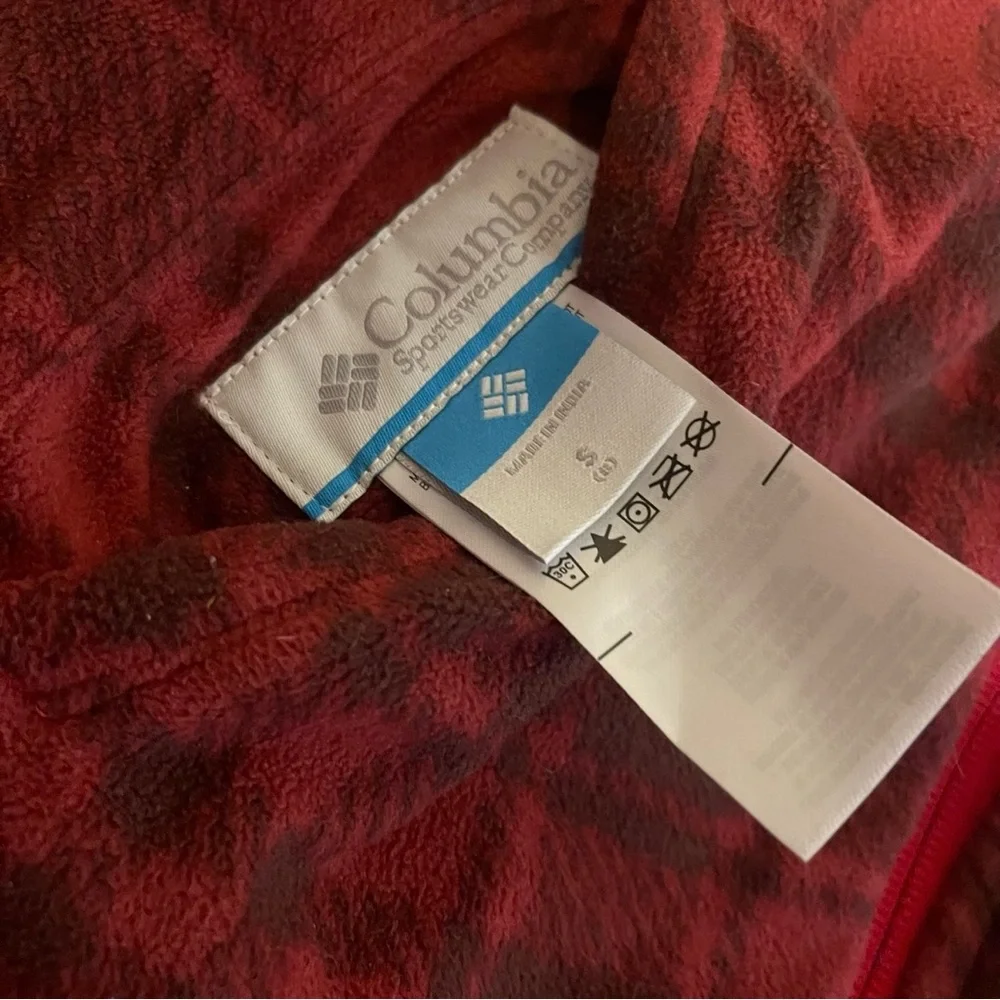 Columbia Red Plaid Reversible Vest